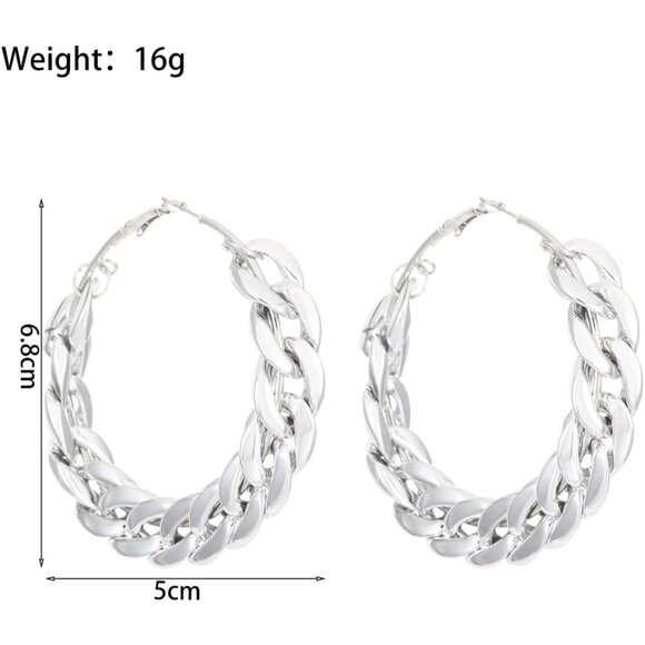 Minimalist Chunky Huggie Hoop Earrings - Perfect for Workdays & Celebrations - Picture 4 of 8